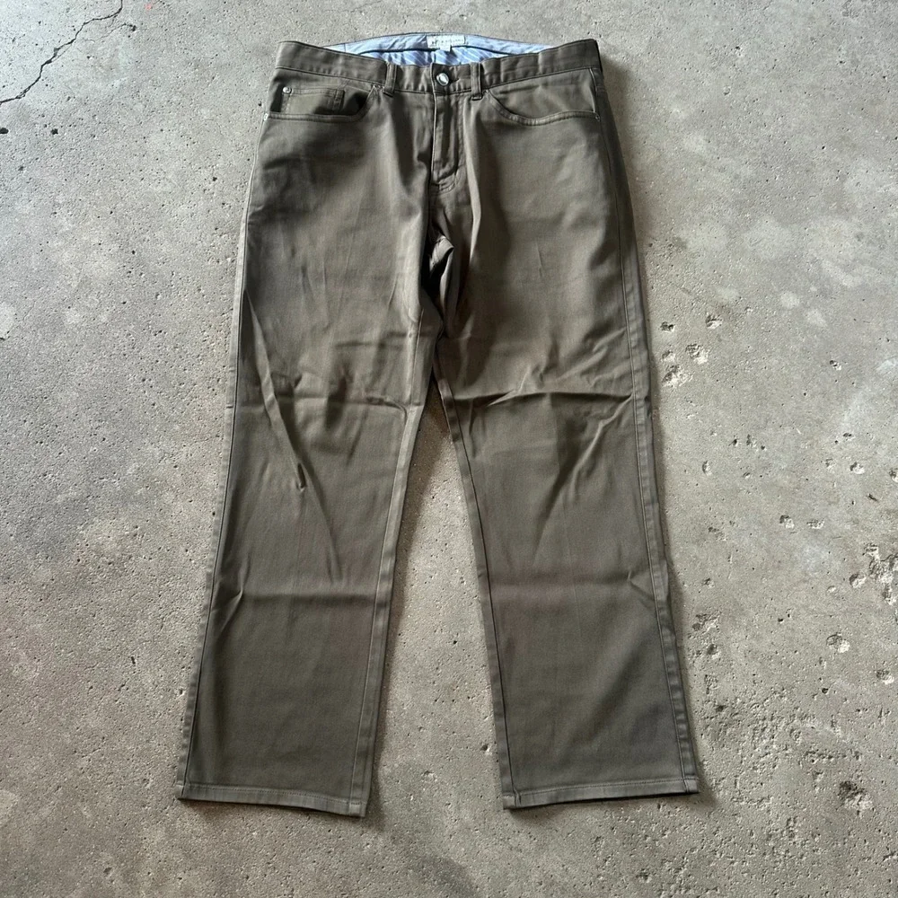 Peter Millar Crown Ultimate Sateen 5-Pocket Pants Mens 32x28 Brown Modal Chino